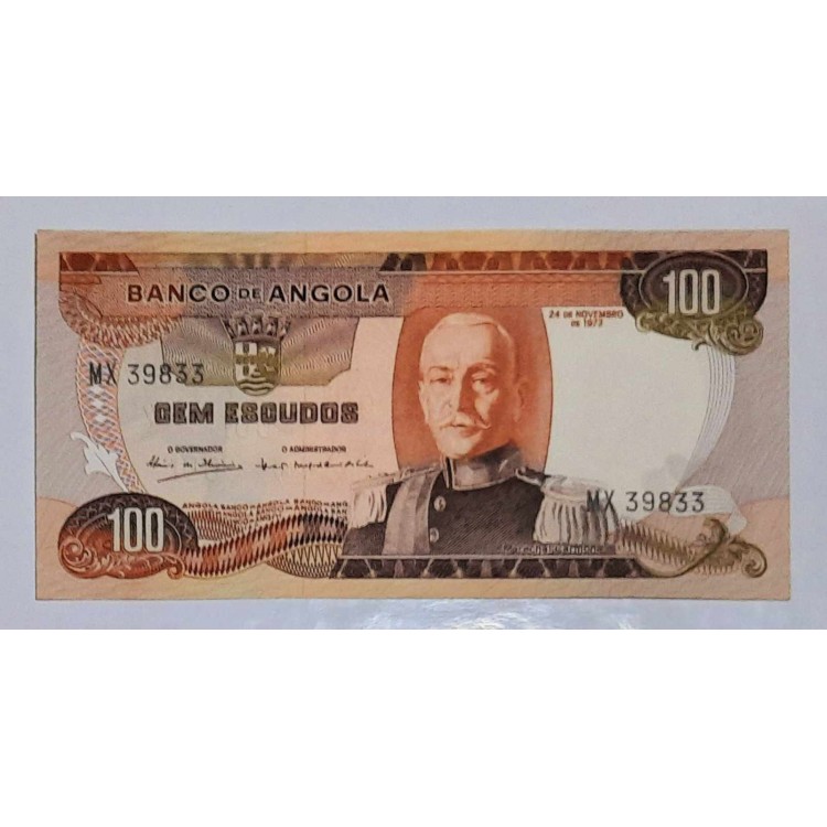 ANGOLA 100 ESCUDOS 1972 P#101 KONDİSYON 10/10