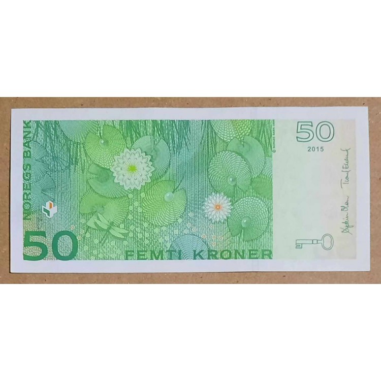 NORVEÇ 50 KRONOR 2015 P#46d  KONDİSYON 10/10