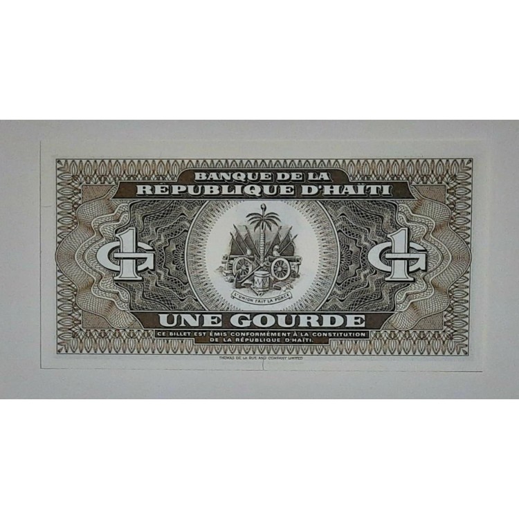 HAİTİ 1 GOURDE PİK P-259 YIL 1992 KONDİSYON 10/10