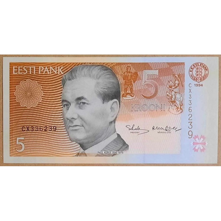 ESTONYA 5 KROONİ PİK P-76YIL 1994  KONDİSYON 10/10