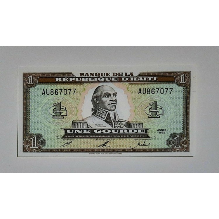 HAİTİ 1 GOURDE PİK P-259 YIL 1992 KONDİSYON 10/10