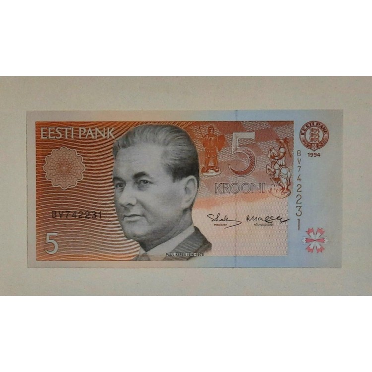 ESTONYA 5 KROONİ PİK P-76YIL 1994  KONDİSYON 10/10