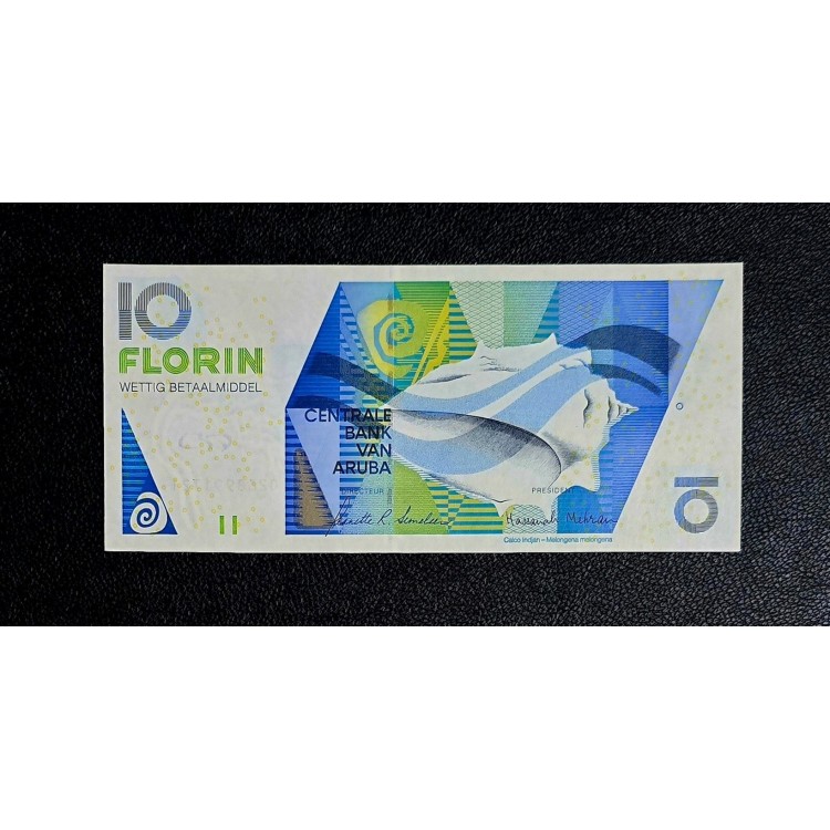  ARUBA 10 FLORIN 2008 P#16b  KONDİSYON 10/10 