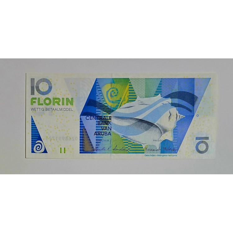  ARUBA 10 FLORIN 2008 P#16b  KONDİSYON 10/10 