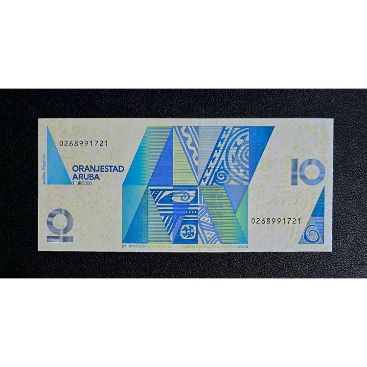  ARUBA 10 FLORIN 2008 P#16b  KONDİSYON 10/10 