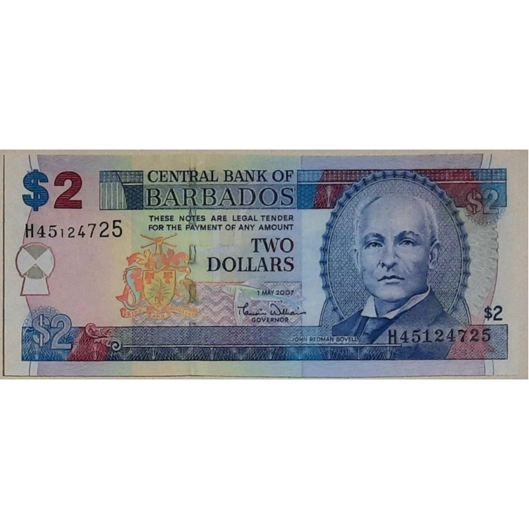 BARBADOS 2 DOLLARS  KONDİSYON 10/10