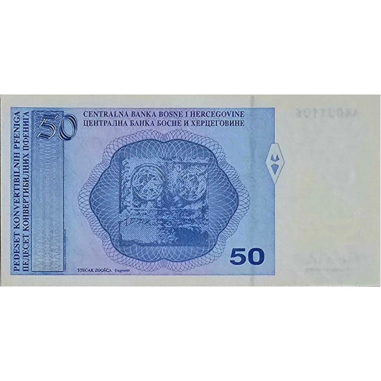 BOSNA HERSEK 50 CONVERTİPLE PFENİGA  PİK P-57 YIL 1998 KONDİSYON 10/10 