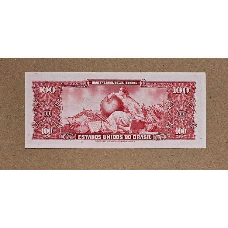 BREZİLYA 100 CRUZEİROS SÜRSAJLI 10 CENTAVOS PİK P-185/a YIL 1966/67 KONDİSYON 10/10 