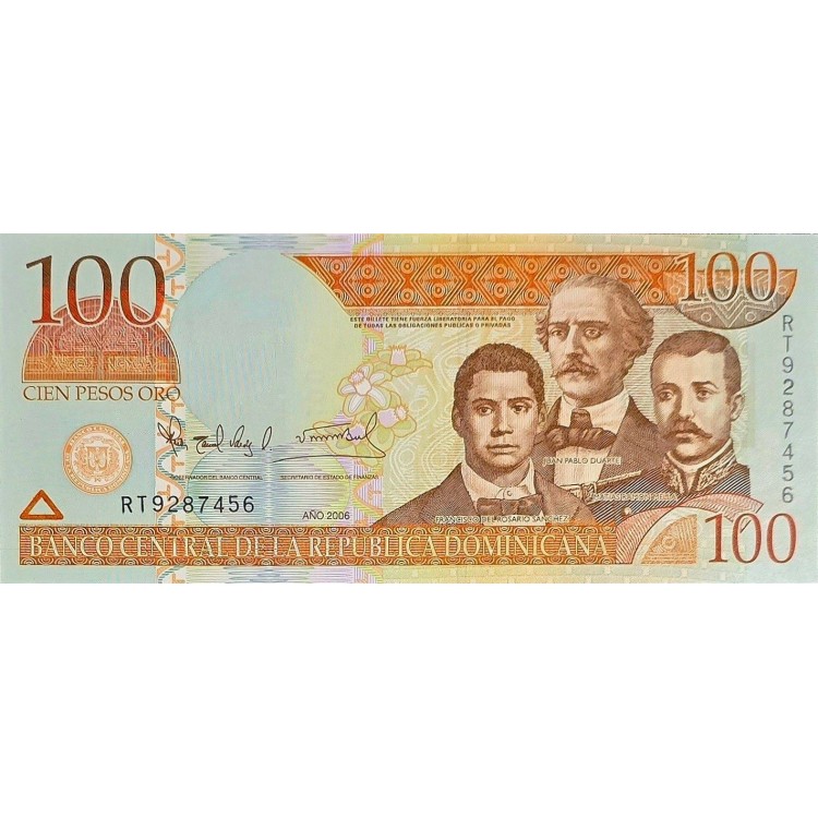 DOMİNİK CUMHURİYETİ 100 PESOS  ORO   KONDİSYON 10/10
