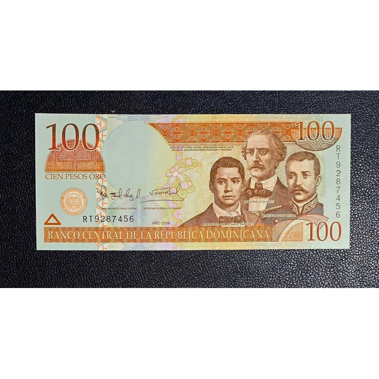 DOMİNİK CUMHURİYETİ 100 PESOS  ORO PİK P177a YIL 2006  KONDİSYON 10/10