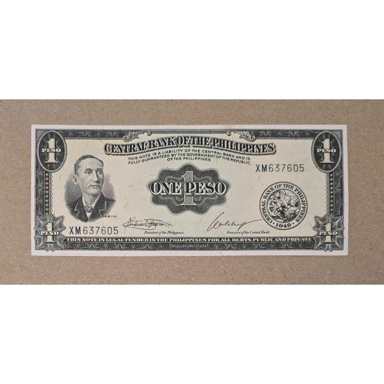 FİLİPİNLER 1 PESO PİK P-133/h YIL 1949/69 KONDİSYON 10/10 