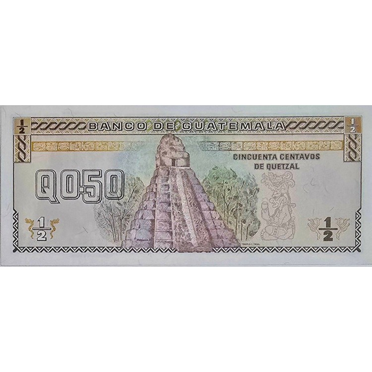 GUATEMALA 1/2 QUETZAL PİK P-72/b YIL 1996 KONDİSYON 10/10 