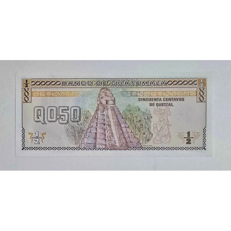 GUATEMALA 1/2 QUETZAL PİK P-72/b YIL 1996 KONDİSYON 10/10 