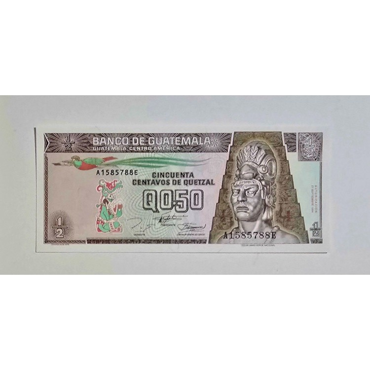 GUATEMALA 1/2 QUETZAL PİK P-72/b YIL 1996 KONDİSYON 10/10 