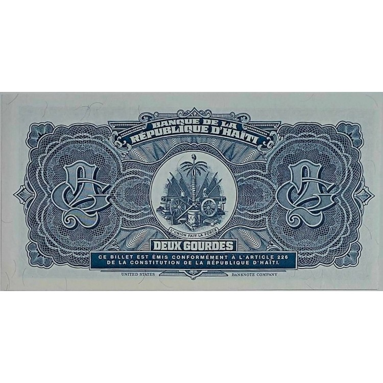 HAİTİ  2 GOURDES PİK P-254 YIL 1990 KONDİSYON 10/10 