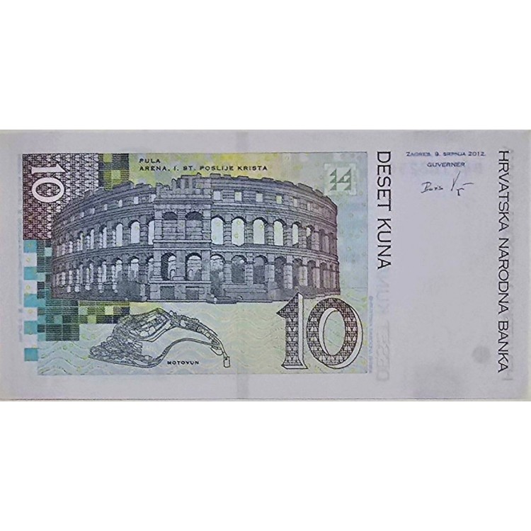 HIRVATİSTAN 10 KUNA PİK P-38b YIL 2012 KONDİSYON 10/10