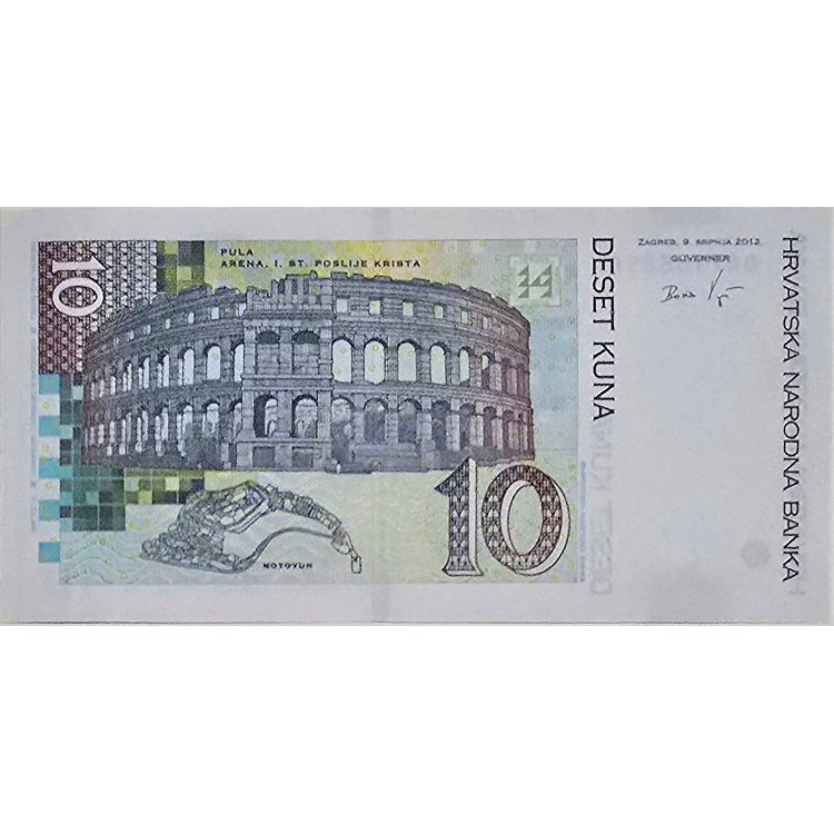 HIRVATİSTAN 10 KUNA PİK P-38b YIL 2012 KONDİSYON 10/10