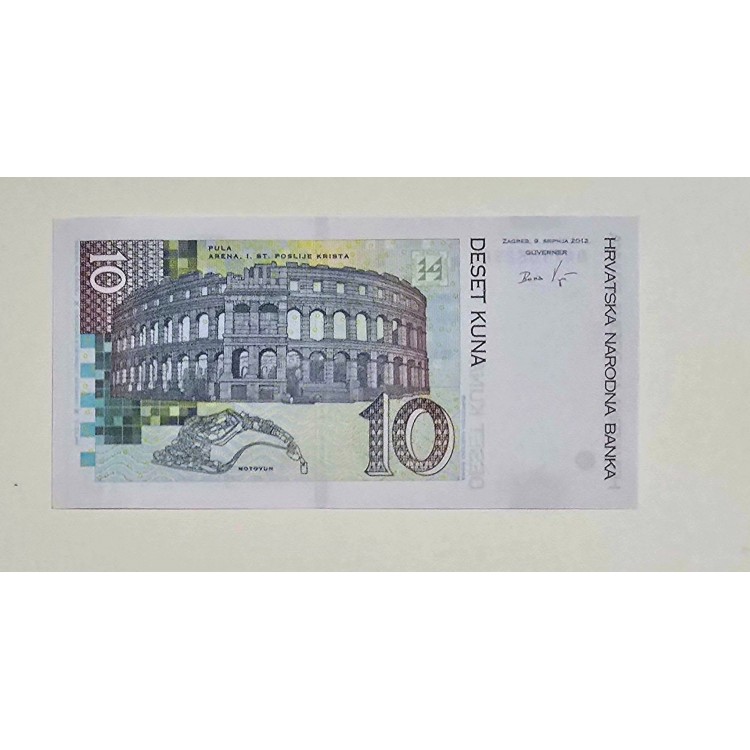 HIRVATİSTAN 10 KUNA PİK P-38b YIL 2012 KONDİSYON 10/10