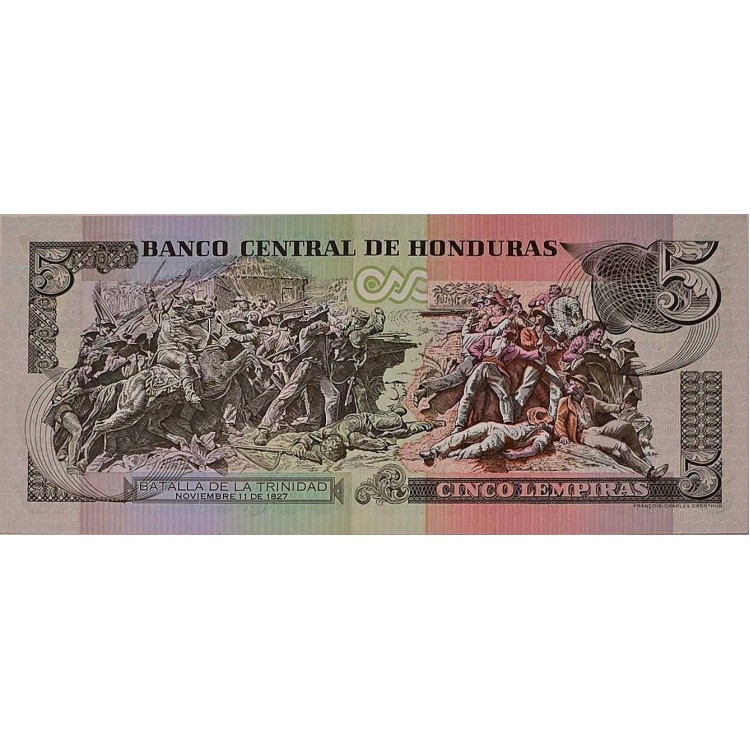 HONDURAS 5 LEMPİRAS PİK P-85/d YIL 2004 KONDİSYON 10/10 