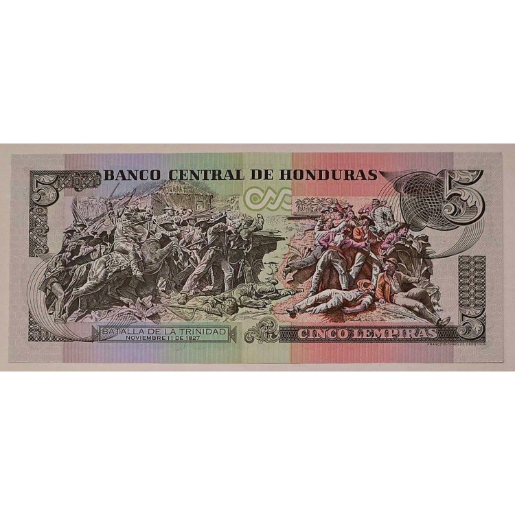 HONDURAS 5 LEMPİRAS PİK P-85/d YIL 2004 KONDİSYON 10/10 
