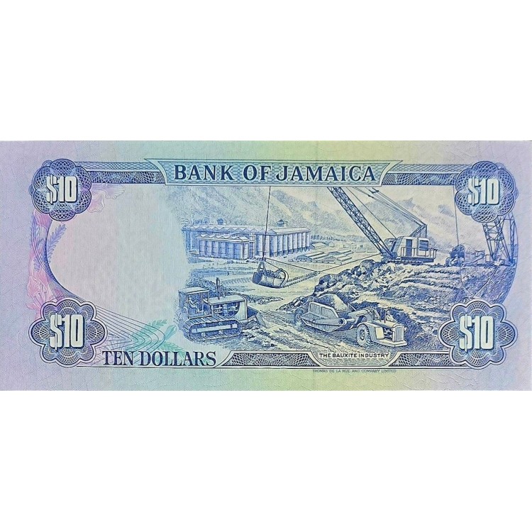 JAMAİKA 10 DOLLARS PİK P-71/d YIL 1991 KONDİSYON 10/10 