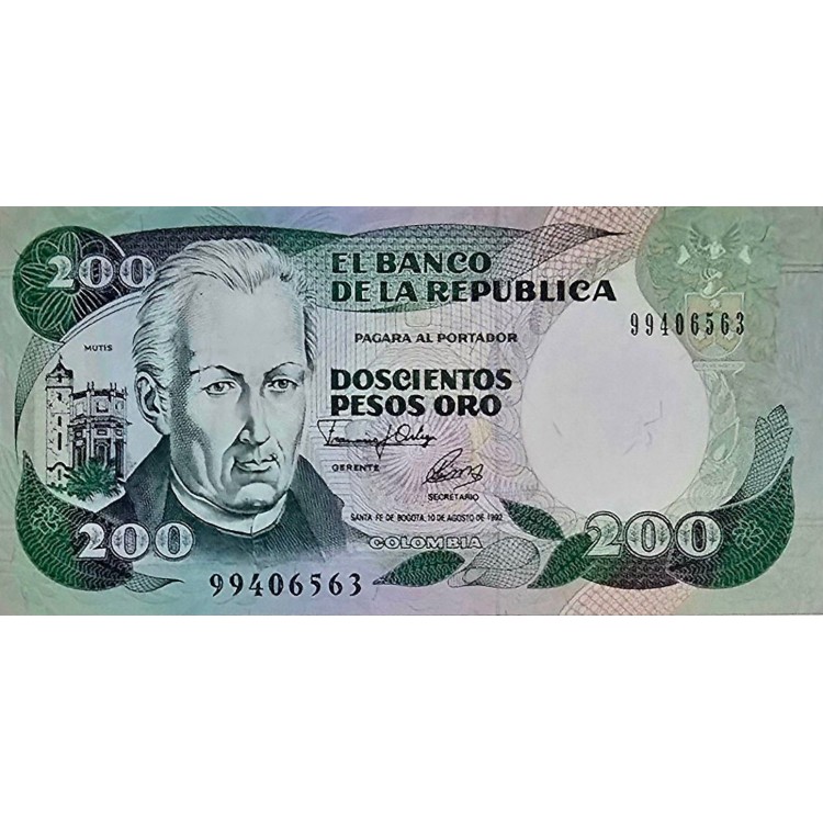 KOLOMBİYA 200 PESOS ORO   KONDİSYON 10/10 