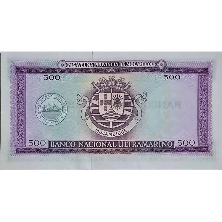 MOZAMBİK  500  ESCUDOS PİK P,-118 YIL 1976 KONDİSYON 10/10 