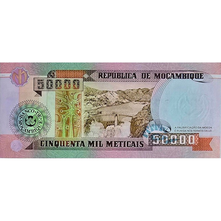 MOZAMBİK 50.000 METİCAİS PİK P,-138 YIL 1993 KONDİSYON 10/10 