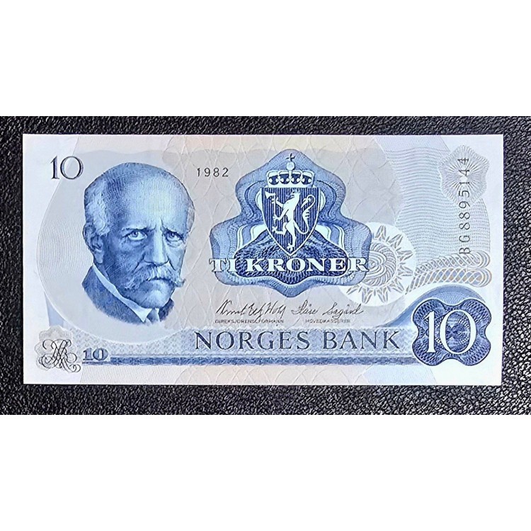 NORVEÇ 10 KRONER 1982 P#36c KONDİSYON 10/10