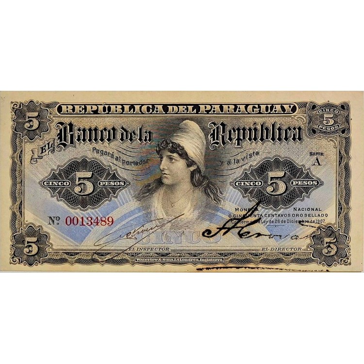 PARAGUAY 5 PESOS  KONDİSYON 10/9,5
