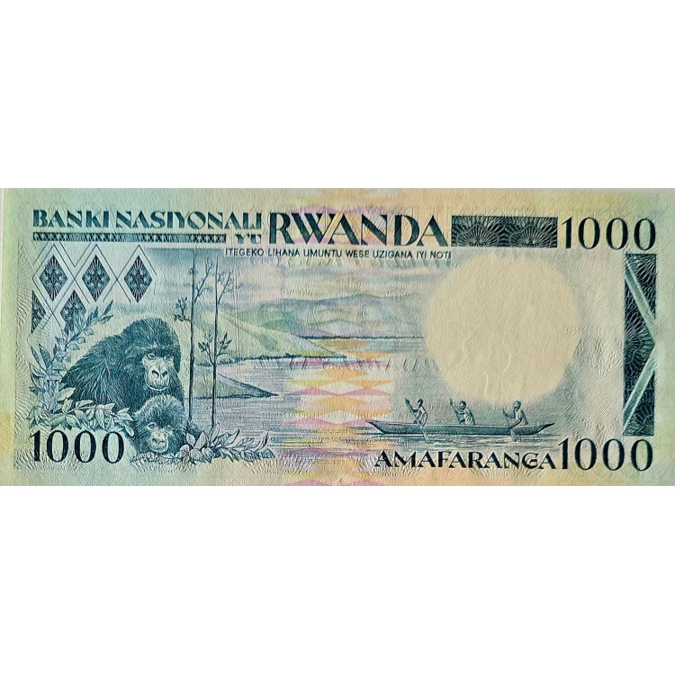 RUANDA 1000 FRANCS PİK P-21a YIL 1988 KONDİSYON 10/10 
