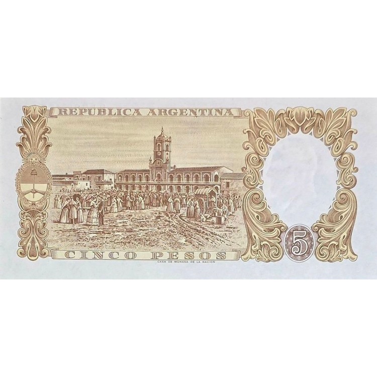 ARJANTİN 5 PESOS PİK P-275/a YIL 1960/62 KONDİSYON 10/10 