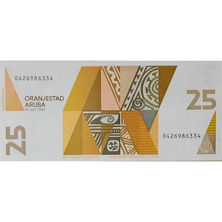  ARUBA 25 FLORIN 1993 P#12  KONDİSYON 10/10 