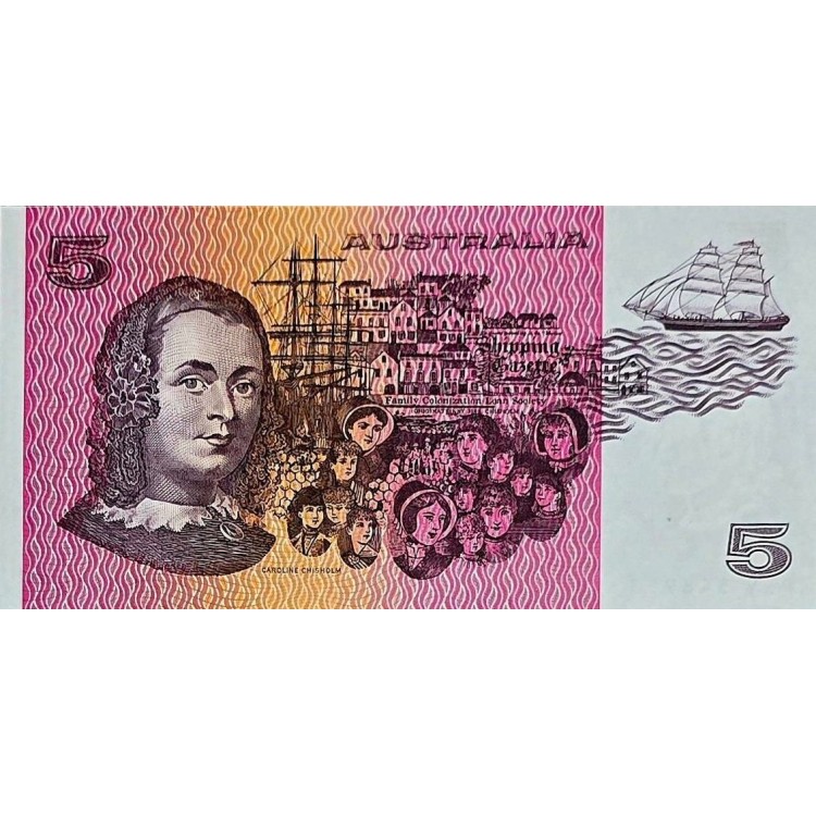 AVUSTRALYA 5 DOLARS PİK P-44/e2 YIL 1974/91  KONDİSYON 10/10