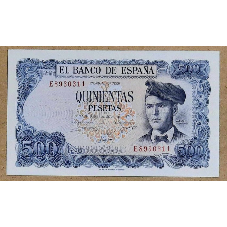 İSPANYA 500 PESETAS PİK P-153 YIL 1971 KONDİSYON 10/8,5