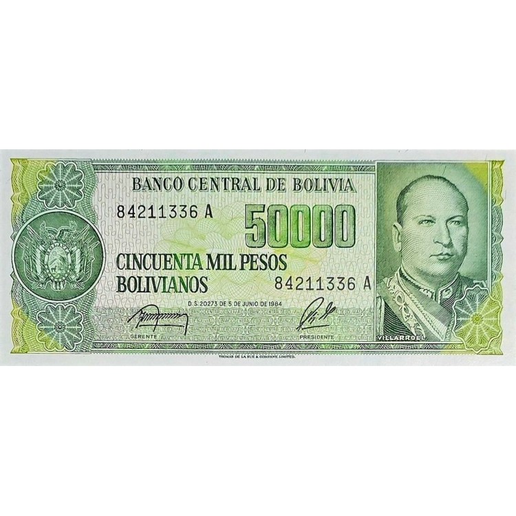 BOLİVYA 50.000  BOLIVIANOS  KONDİSYON 10/10