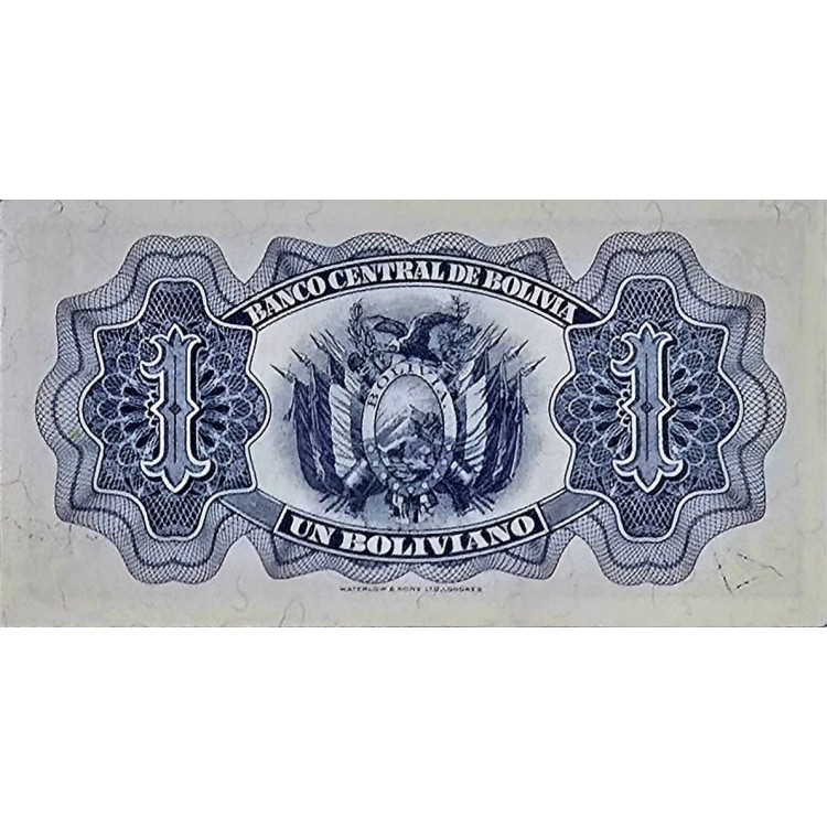 BOLİVYA 1 BOLIVIANOS 1928/52 P#128/c KONDİSYON 10/10