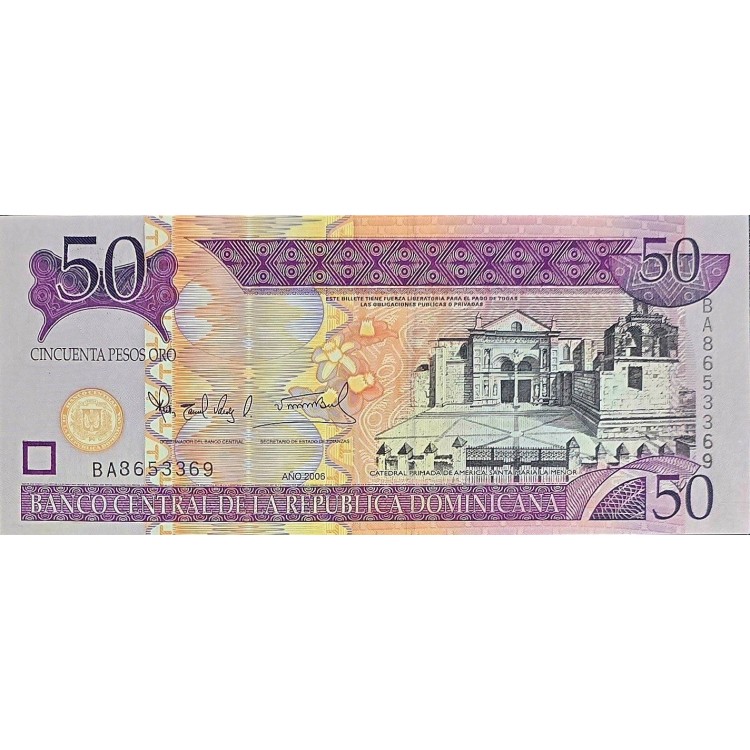 DOMİNİK CUMHURİYETİ 50 PESOS  ORO    KONDİSYON 10/10