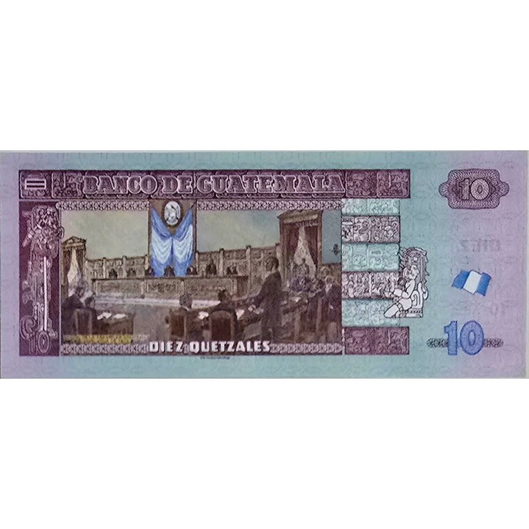 GUATEMALA 10 QUETZAL PİK P-123 A/i YIL 2021 KONDİSYON 10/10 