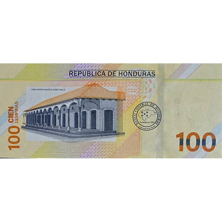HONDURAS 100 LEMPİRAS PİK P-112 YIL 2022 KONDİSYON 10/10 