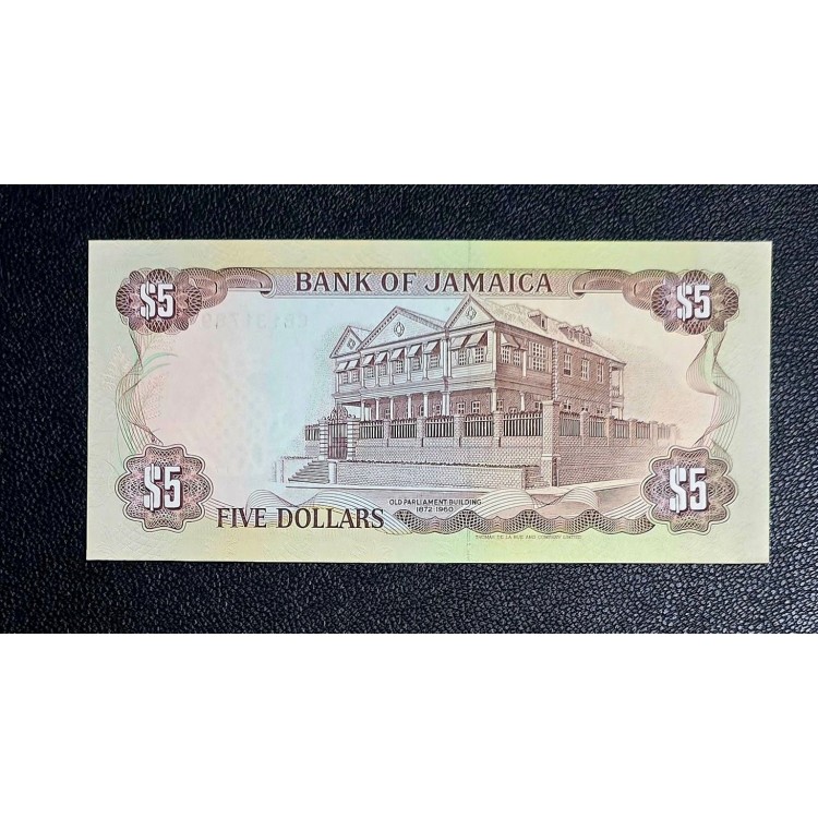 JAMAİKA 5 DOLLARS PİK P-70/d YIL 1991 KONDİSYON 10/10 