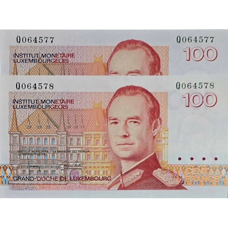 LÜKSEMBURG 100 FRANCS   KONDİSYON 10/10