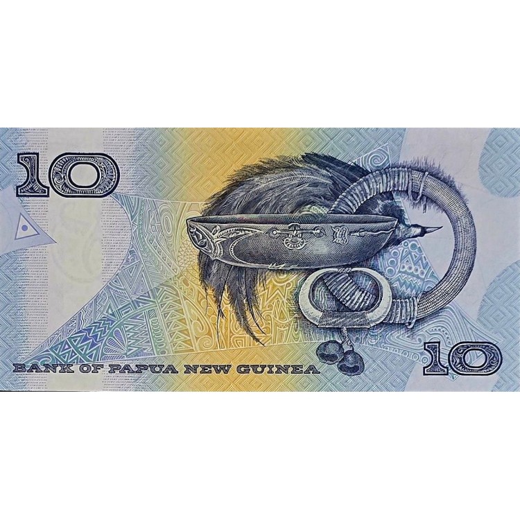 PAPUA  YENİ GİNE 10 KİNA PİK P-9/d YIL 1988/98 KONDİSYON 10/10