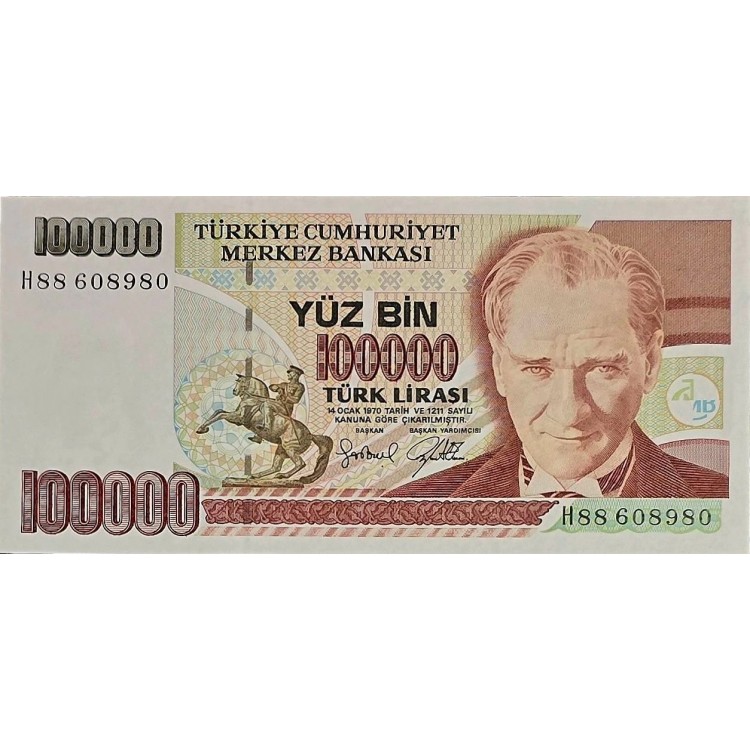 7 EMİSYON 100,000 LİRA  KONDİSYON 10/10