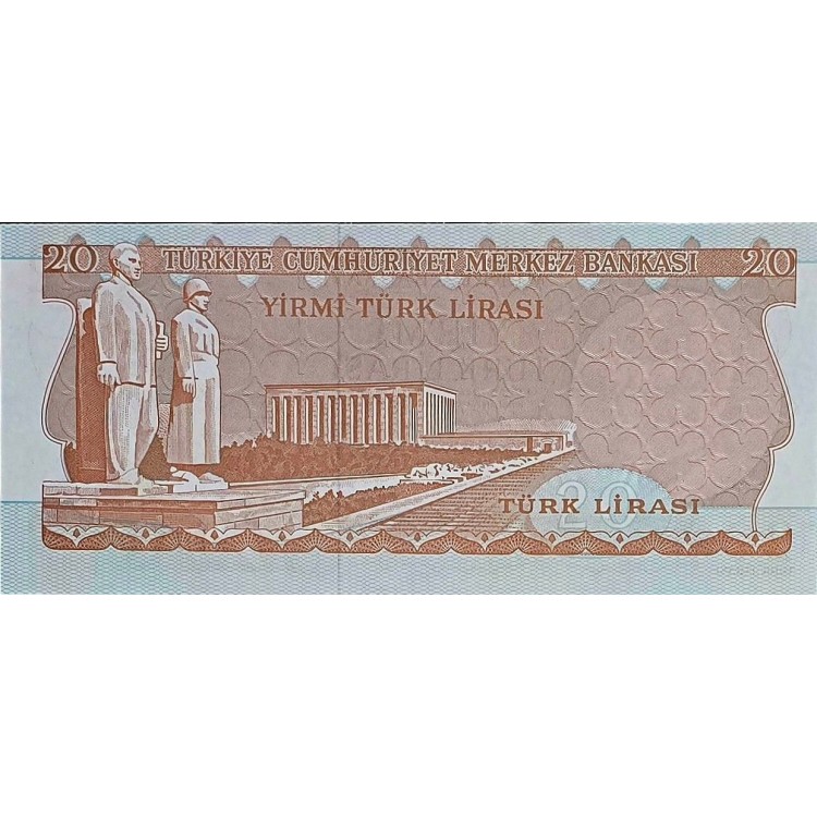 6 EMİSYON 20 LİRA  PİK P-187 -a 4 TERTİP YIL 1979 KONDİSYON 10/10 