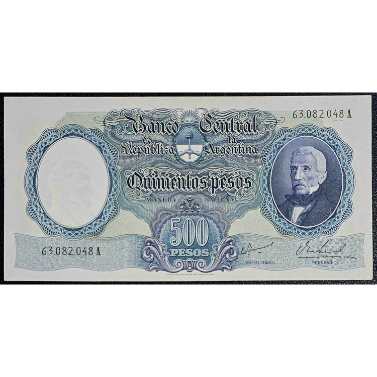 ARJANTİN 500 PESOS PİK P278/d YIL 1964/69 KONDİSYON 10/10