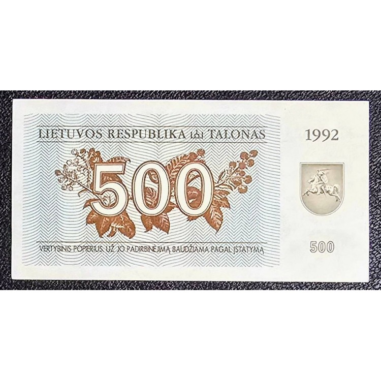 LİTVANYA 500 TALONAS 1992 P#44a KONDİSYON 10/10
