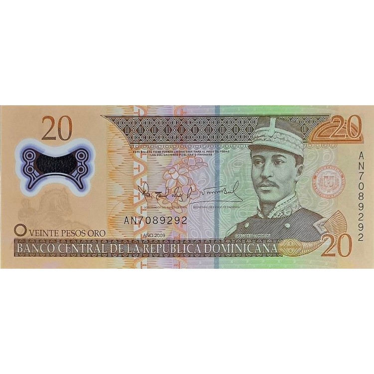 DOMİNİK CUMHURİYETİ 20 PESOS 2009 P#182 KONDİSYON 10/10 POLİMER PARA