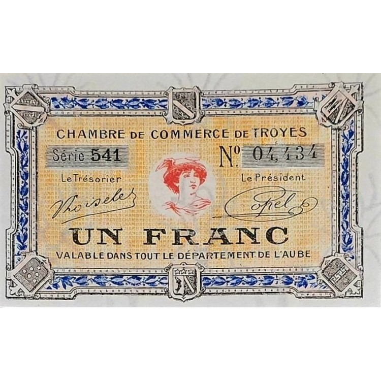 FRANSA (TROYES) 1 FRANC 1926 KONDİSYON 10/10
