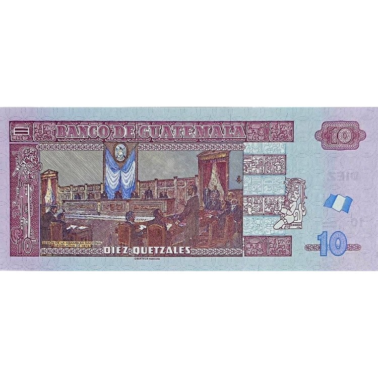 GUATEMALA 10 QUETZAL PİK P-123 A YIL 2020 KONDİSYON 10/10 